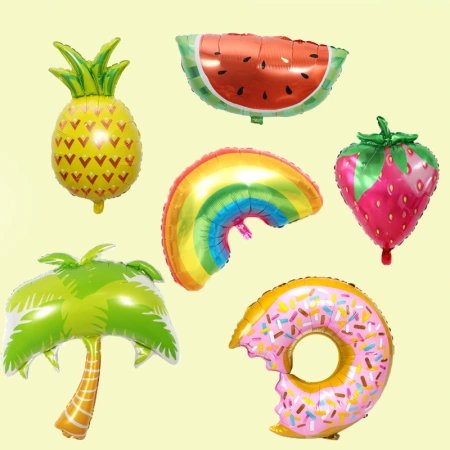 Cross-border Hawaiian fruit pineapple, watermelon, strawberry aluminum film balloon birthday party decoration aluminum foil shaped orange Cross-border Hawaiian fruit pineapple, watermelon, strawberry aluminum film balloon birthday party decoration aluminum foil shaped orange